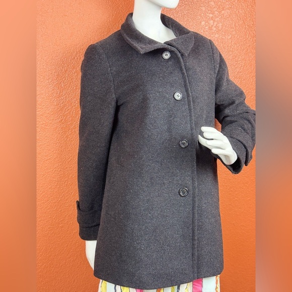Lauren Ralph Lauren Vintage Jacket Black Button Up Wool Blend Coat Size Medium - Picture 6 of 17